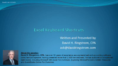 Excel Keyboard Shortcuts